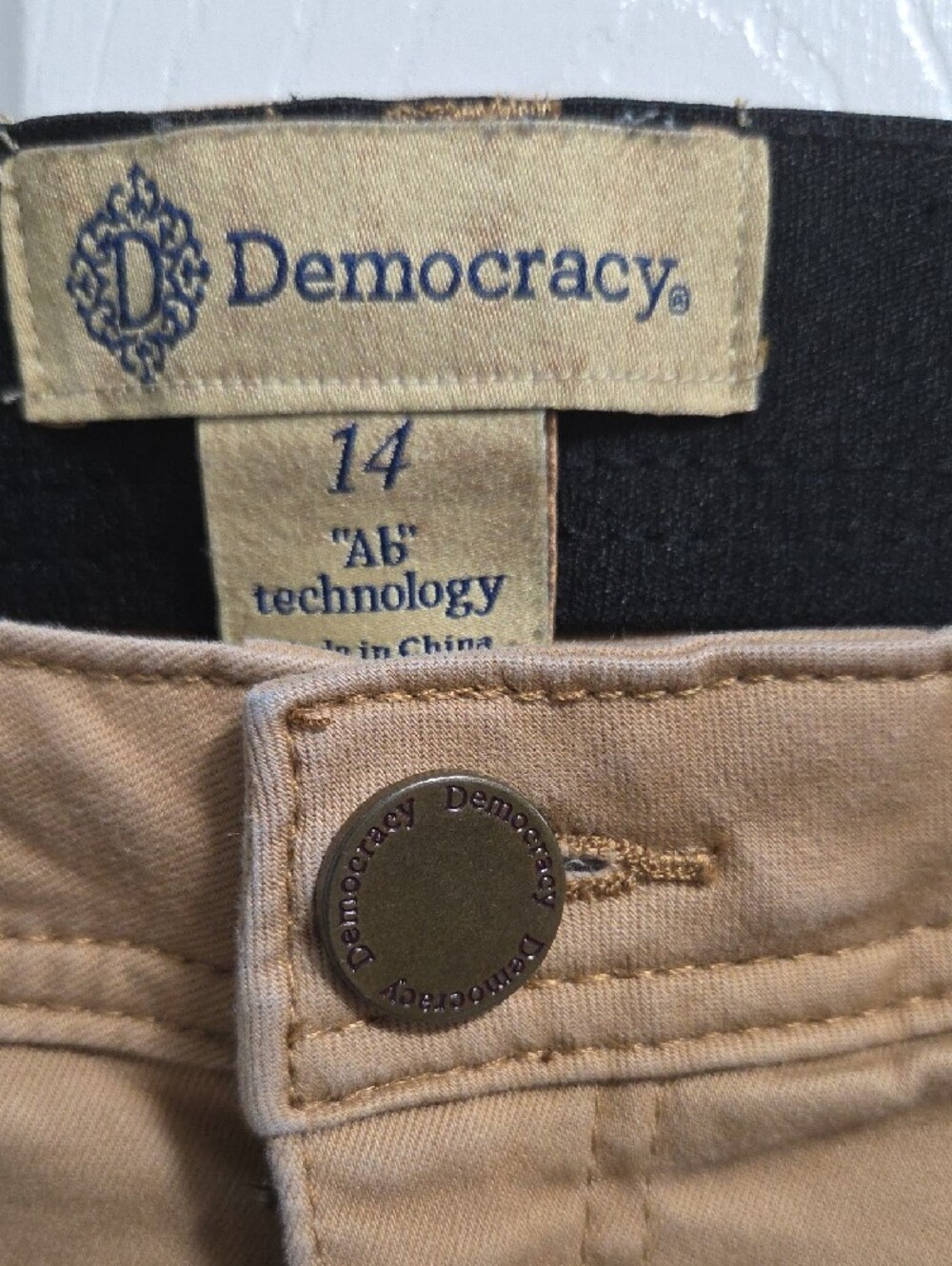 Democracy Tan Cargo Ankle Pants - Picture 2 of 4